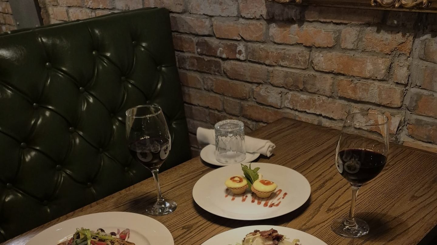 A table set in the Barista & Chef dining room