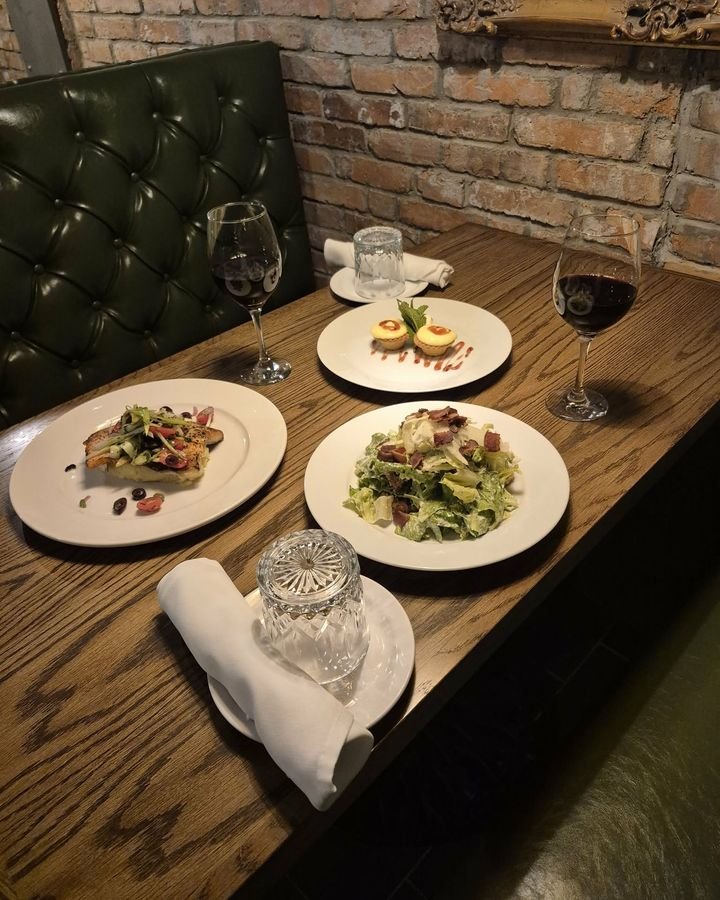 Plates on the table at Barista & Chef
